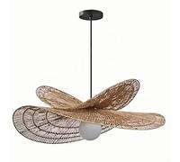 CHUNGYANG Suspension en Rotin pour Salle À Manger, Lustre Artistique en Rotin, Luminaire Décoratif Style Wabi-sabi pour Villa Ou Hôtel, Suspensions pour Salon Et Bureau, Idéales pour Îlot De Cuisine