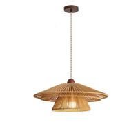 CHUNGYANG Suspension Tissée À La Main, Lustre De Style Japonais Pour Restaurant, Éclairage Rétro Pour La Maison, Îlot De Cuisine, Chambre, Salon, Maison De Campagne, Suspension À Hauteur Réglable Pour