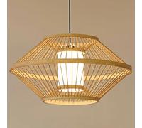 CHUNGYANG Suspensions En Bambou Tressé, Lampe Suspendue De Style Chinois Pour Couloir De Restaurant, Éclairage Décoratif Pour Chevet Tatami, Lustre Artistique En Bambou Pour Salon Thé, Pour Îlot Cuisi