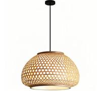 CHUNGYANG Suspensions en Bambou Tressé, Lustre en Bambou De Style Chinois pour Restaurants, Lampe Suspendue Moderne pour Bar Ou Salon De Thé, Luminaires De Plafond De Style Campagnard À Vis E26