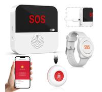 ChunHee Bouton d'appel d'urgence pour Personnes âgées avec WiFi Smart Senior Système d'alerte d'appel d'urgence pour Patients âgés handicapés