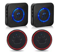 ChunHee Sonnette de Chien sans Fil pour l'apprentissage de la propreté/Boutons intelligents Sonnette Glockenspiel 52 mélodies 5 Niveaux de Volume LED Flash