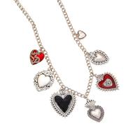 Chunkies Chaîne multi-usages avec pendentif cœur flamboyant élégant Accessoire tendance pour adulte, taille unique, Comme décrit, Comme décrit.