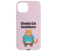 Chunky Cat Confidence Cute Fat Belly Citation drôle Coque pour iPhone 15 Plus