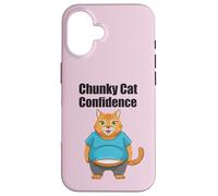 Chunky Cat Confidence Cute Fat Belly Citation drôle Coque pour iPhone 16