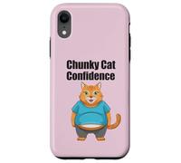 Chunky Cat Confidence Cute Fat Belly Citation drôle Coque pour iPhone XR