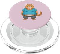 Chunky Cat Confidence Cute Fat Belly Citation drôle PopSockets PopGrip pour MagSafe