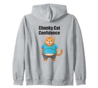 Chunky Cat Confidence Cute Fat Belly Citation drôle Sweat à Capuche
