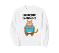 Chunky Cat Confidence Cute Fat Belly Citation drôle Sweatshirt