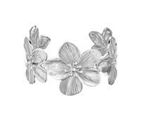 Chunky Gold Cuff Bracelets For Women Vintage Gold Flower Butterfly Bracelet Trendy Boho Wide Open Cuff Bangles Gold Statement Bracelet Argent Noir Anneaux (D, One Size)