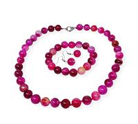 chunky pierres précieuses améthyste, perles de cristal, péridot et élégant collier assorti perle d'eau douce, bracelet et boucles d'oreilles bijoux ensemble