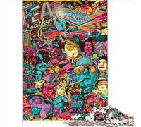 Chunky Puzzle 1000 Piece Jigsaw Fashion Figure 100% Recycled Cardboard Adult Puzzle Game Home Art Decor Stress Reliever Staycation Kill Time 1000pcs（26x38cm）