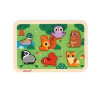 Janod – Puzzle en bois La Forêt J07123 – 7 pièces, Bois FSC – Motricité fine, concentration