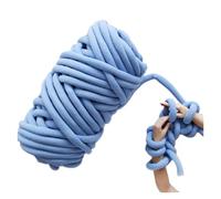 Chunky Yarn Diy Douce Moelleuse, 1000g / balle super épais fil naturel fils bricolage bras volumineux roving tricoter blanc tricot filant diy couverture(Blue)