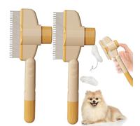 CHUNLIGOUJI Peigne autonettoyant anti-puces pour animaux de compagnie, peigne autonettoyant, brosse à cheveux, peigne à puces, peigne pour enlever les poils d'animaux, peigne à puces, brosse de