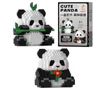 CHUNLINLAODA 2 in 1 Panda Blocs De Construction, 337 Pièces Panda Micro Blocs de Construction, Bloc Construction Mignon, Mini Brique Figure Jouets pour Adulte Enfant (A)