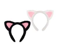 CHUNLINLAODA 2 Pièces Bandeau Oreilles de Chat, Bandeau de Coiffure Oreilles de Chat, Décorations de Cheveux pour Enfants, Mascarade de Carnaval, Cosplay (A)