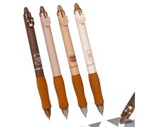 CHUNLINLAODA 4 Stylos Effaçable noir Stylo Effacable stylos à bille effaçables Stylo Gel Effaçables Pointe 0,5 mm Encre Gel Effaçable Stylos à Bille avec Gomme pour Fournitures Scolaires (Café)