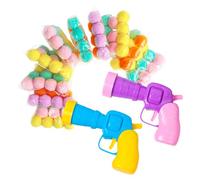 CHUNLINLAODA Jouets pour Chats Lanceur de Balles Lanceur de Balles à Pompons Lanceur de Balle en Peluche 100PCS Boules et 2PCS Tir Pistolet à Balle en Peluche Interactive Jouets pour Chats