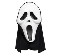CHUNLINLAODA Masques Scream halloween Masque Ghostface Scream Masque de Cri Halloween Horror Party Ghost Mask pour Adulte Masque Horreur Accessoire pour Carnaval Halloween Cosplayrty (noir)