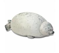 CHUNLINLAODA Oreiller De Phoque Animaux en Peluche Phoque Peluche Animaux Marins Plush Pillow Stuffed Oreiller Marine Peluche Animal Mignon rembourré Souple Jouets Coussin Mignon Poupée (Blanc)