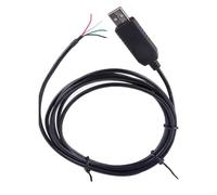 ChunLK Adaptateur de convertisseur série USB vers 4 Broches TTL UART, extrémité de Fil 3.3V 5V TXD RXD GND VCC Pinout, câble de Programmation(USB 3.3V TTL)