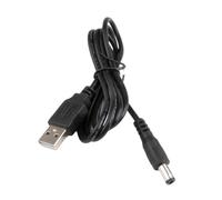 ChunLK Câble d'alimentation USB vers 5 V 5,5 x 2,1/2,5 mm MI-N DC Jack P(Svart)