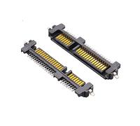 ChunLK Prise d'interface Sata SSD, siège de disque SSD 7 + 15P 22 broches, siège mâle, plaque coulante, Type Patch, Port de connecteur, 5 à 100 pièces(A Type,10PCS)