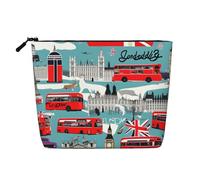 CHUNMINW I Like London Trousse de toilette étanche avec fermeture éclair pour femme, noir, One Size