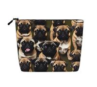 CHUNMINW Imagen De Pug-Trousse de toilette pour femme avec fermeture éclair et impression standard, noir, One Size