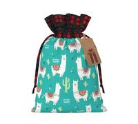 CHUNMINW Sac cadeau personnalisé avec cordon de serrage pour femme avec imprimé alpaga indien pour Noël, mariage, Saint-Valentin