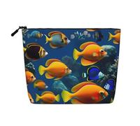 CHUNMINW The Underwater World Trousse de toilette étanche avec fermeture éclair Motif poissons tropicaux, noir, One Size