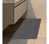 CHUNRONG Tapis Diatomite Salle de Bain 65 x 85 cm Antidérapant Anti Moisissure Tapis de Salle de Bain en Terre de Diatomée Facile à Nettoyer pour de Douche, Baignoire, Gris Foncé