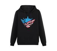 CHUNTUO Cody Rhodes American Nightmare Skull Wrestling Fan Black Hoodie Graphic Mens Sweatshirts Unisex Hooded S