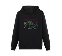 CHUNWANG Men's Heavyweight Hooded Gamera Japanese Kaiju Legends Hoodies Men Hoody Long Sleeve Pullover Sweatshirt with Drawing Pocket Size XL