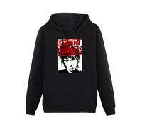 CHUNWANG Men's Heavyweight Hooded Johnny Thunders Retro Wave Punk Scene Anni 70 Rare Hoodies Men Hoody Long Sleeve Pullover Sweatshirt with Drawing Pocket Size XXL