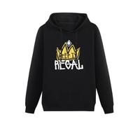 CHUNWANG Men's Heavyweight Hooded Lana Parrilla'S Keepin 'It Regal Hoodies Men Hoody Long Sleeve Pullover Sweatshirt with Drawing Pocket Size M