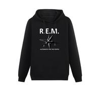 CHUNWANG Men's Heavyweight Hooded R.E.M. REM Automatic for The People Hoodies Men Hoody Long Sleeve Pullover Sweatshirt with Drawing Pocket Size XXL