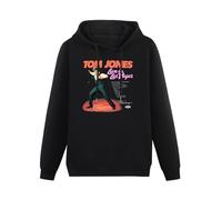 CHUNWANG Men's Heavyweight Hooded Tom Jones Live in Las Vegas Hoodies Men Hoody Long Sleeve Pullover Sweatshirt with Drawing Pocket Size S