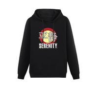 CHUNWANG Men's Heavyweight Hooded Vintage Serenity Patch Movie TV Blue Sun Joss Whedon Firefly Hoodies Men Hoody Long Sleeve Pullover Sweatshirt with Drawing Pocket Size L