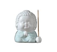 CHUNXVLI Brûleur D'Encens pour Yoga Décoration Mignon en Céramique Brûleur D'encens Figurine Bouddha Décor À La Maison Décoration De Bureau(C)