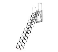 CHUNXVLI Escabeau Intérieur Extérieur Garage Échelle Murale Télescopique pour Grenier en Acier Au Carbone Pliante Extérieure Aluminium Escabeaux Épais(300-350cm)