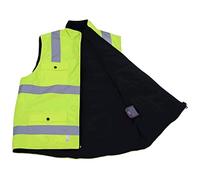 CHUNXVLI Gilet De Sécurité De Travai Réfléchissant Gilet réfléchissant de sécurité for Adultes d'hiver, Peut être porté des Deux côtés, for Le Gilet Course Nuit à vélo Travail(XXL)