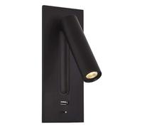 CHUNXVLI Lampe Murale Applique Murale Applique Mural Lampe De Chevet Rotative, Lampe De Lecture Intégrée pour Chambre À Coucher, Appliques De Chevet LED, Port USB Lampe de Mur(Black)