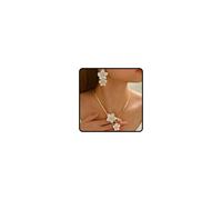CHUOZI Ensemble collier et boucles d'oreilles avec pendentif chic et fermoir à bascule - Pétale florale - Accessoires de bijoux de vacances hawaïens - Rose vif