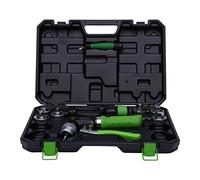 CHUOZI Extenseur de tube hydraulique pour tuyau en cuivre et aluminium, kit de sertissage compact avec cutter, ébavurage et 7 têtes, outils et équipement CVC