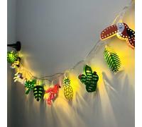 CHUOZI Guirlande lumineuse ananas de 3 m 20 LED à piles - Décoration d'été hawaïenne - Cadeau pour les fêtes de fin d'année