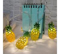 CHUOZI Guirlande lumineuse ananas de 3 m 20 LED à piles - Décoration d'été hawaïenne - Cadeau pour les fêtes de fin d'année