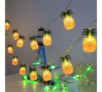 CHUOZI Guirlande lumineuse ananas de 3 m 20 LED à piles - Décoration d'été hawaïenne - Cadeau pour les fêtes de fin d'année