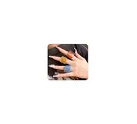 CHUOZI Lot de grosses bagues de phalange en acrylique pour femme, style bohème multicolore, empilables, géométrique, simplicité, printemps, été, plage, blanc et noir, taille unique, Bois d'agar